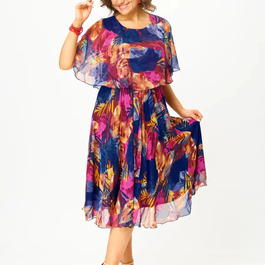 Alera | Flowy Chiffon Midi Dress