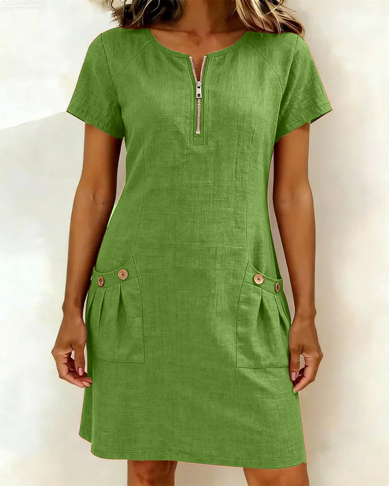 Hanna | Linen-Blend Summer Dress
