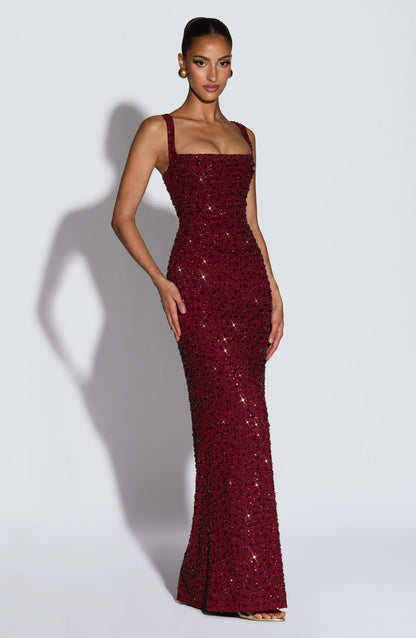 Rosalind | Square-Neck Maxi Dress