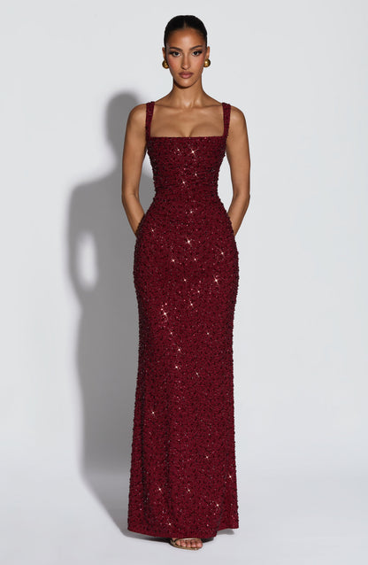 Rosalind | Square-Neck Maxi Dress