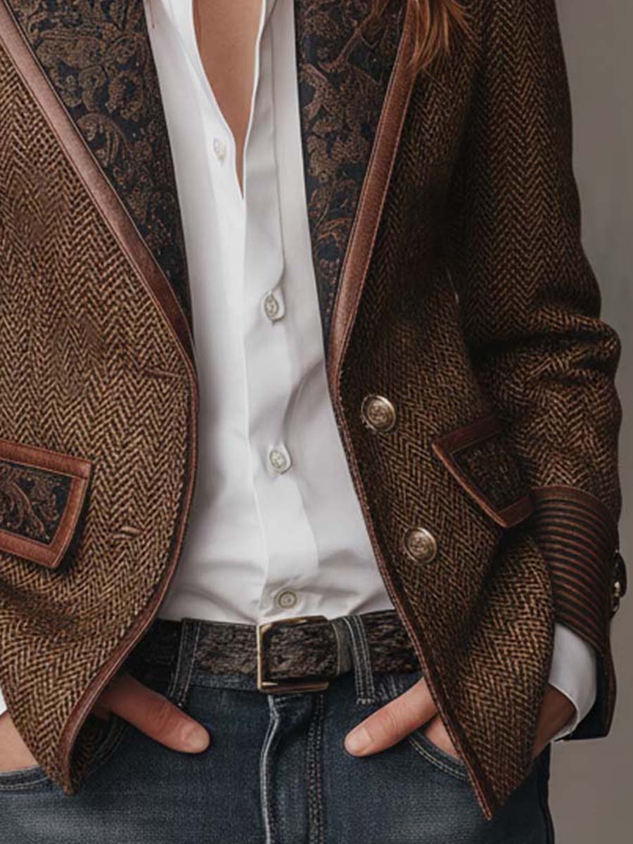 Sabine | Printed Panel Blazer
