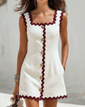 Celeste | Sleeveless Button-Front Short Dress