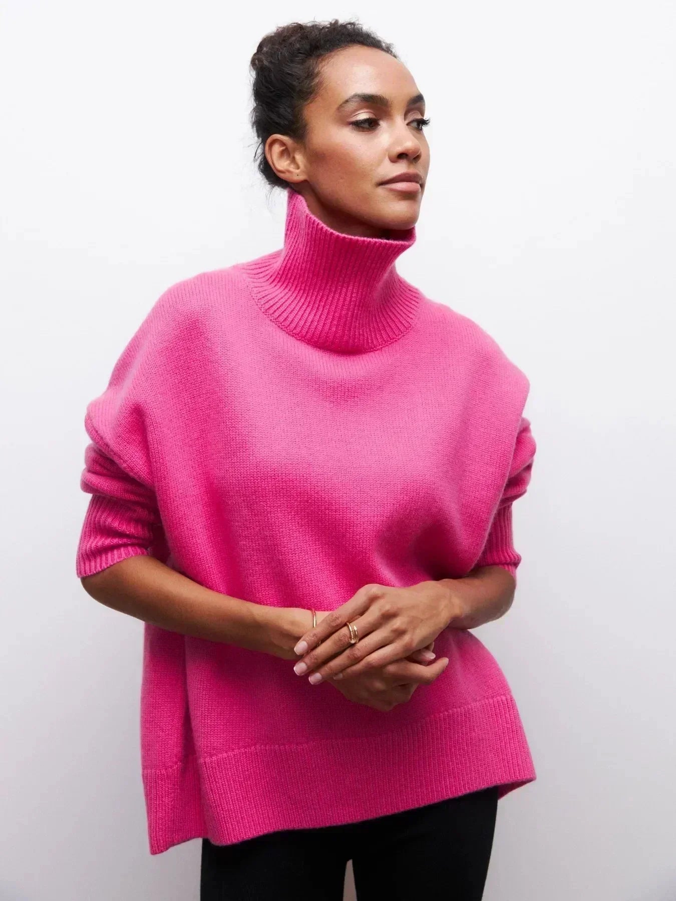 Cittra | Oversized Ribbed Turtleneck Sweater