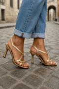 Elisabetta | Elegant Gold Heel Sandals