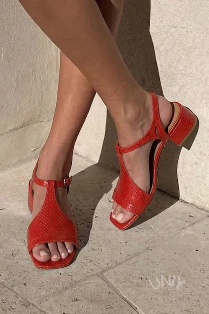 Serena | Silver Low-Heel Comfort Sandals