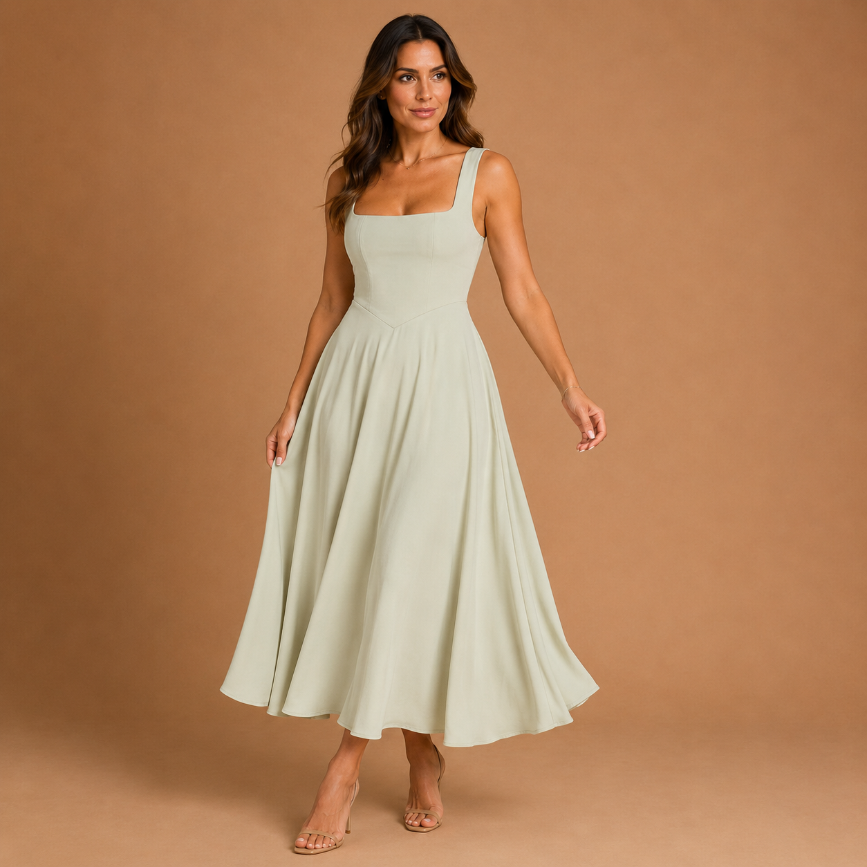 AUDREY | Square-Neck Dress