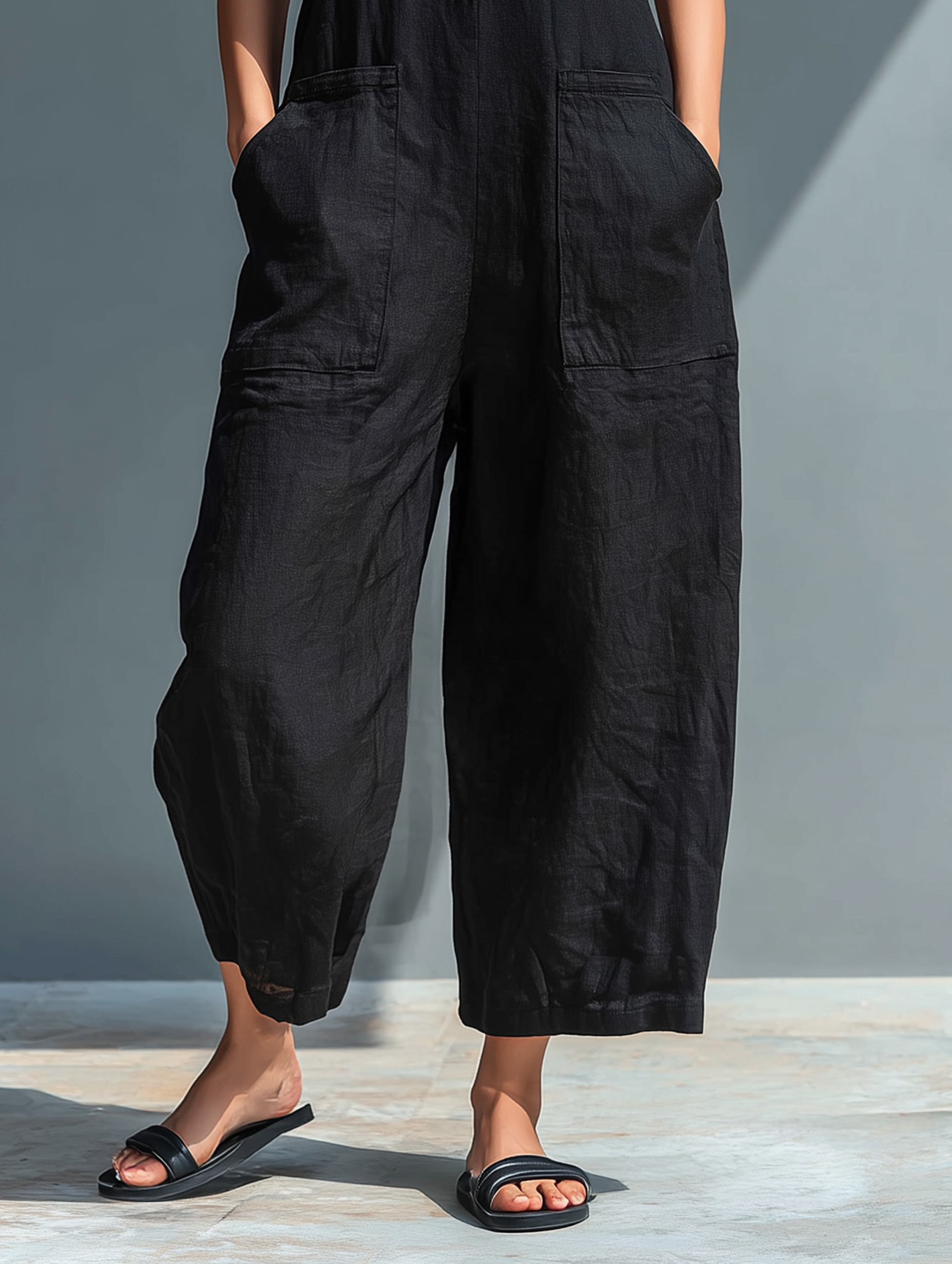 Airy Minimalist Button-Up Jumpsuit