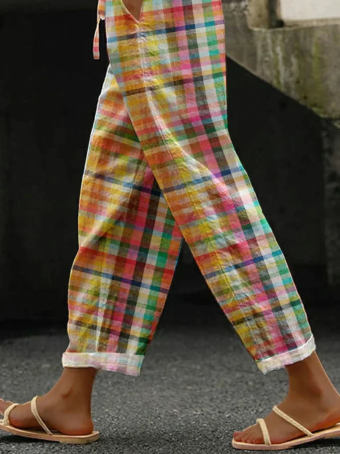 Valerie | Comfortable Checkered Pants