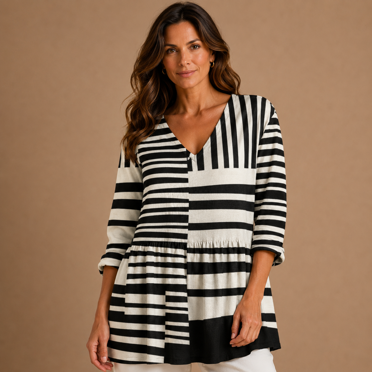 SOPHIE | Long Blouse with V-Neck