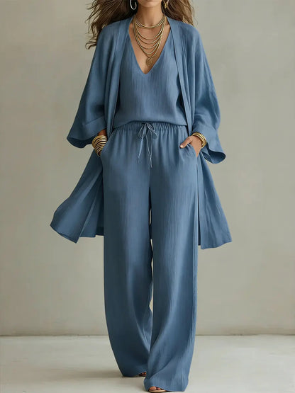 Elena | 3-Piece Linen Look Set
