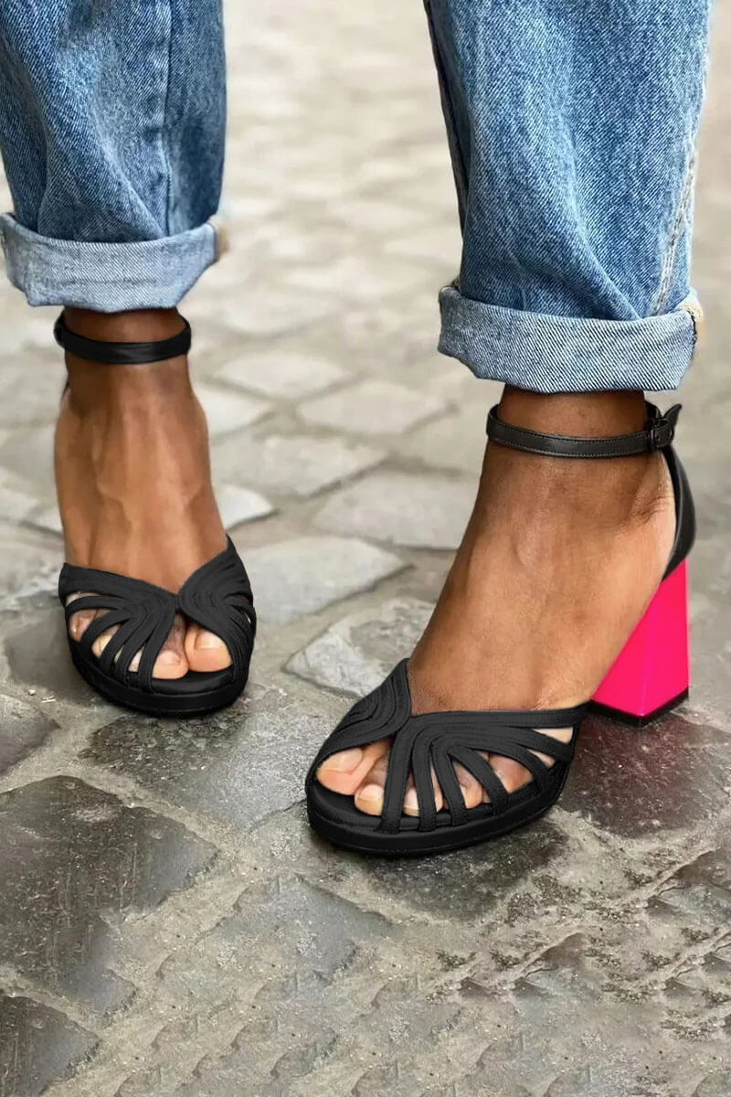 Valentina | Bicolor Comfort Heels