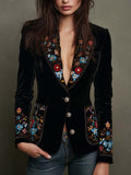 Amara | Colorful Floral Embroidered Blazer