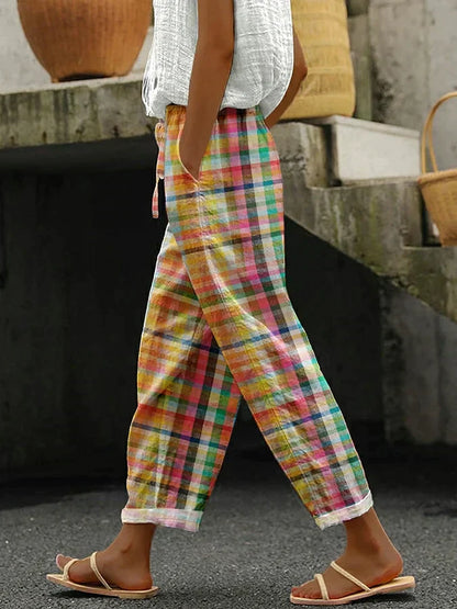Valerie | Comfortable Checkered Pants