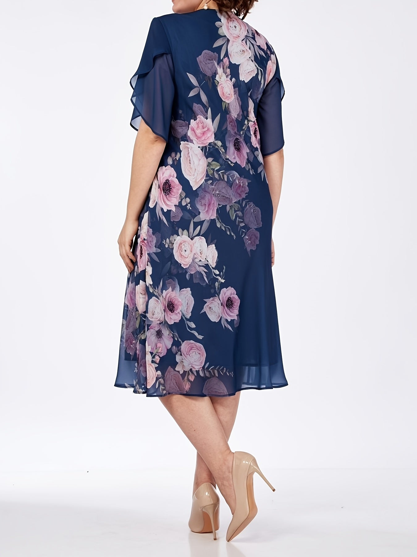 Celeste | Romantic Chiffon Midi Dress