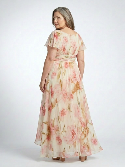 Elara | Short-Sleeve V-Neck Dress