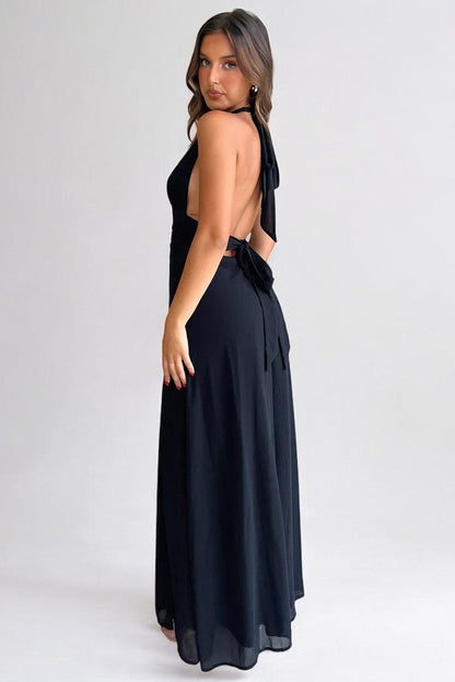 Lilli | Halter High-Slit Maxi Dress