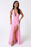 Lilli | Halter High-Slit Maxi Dress