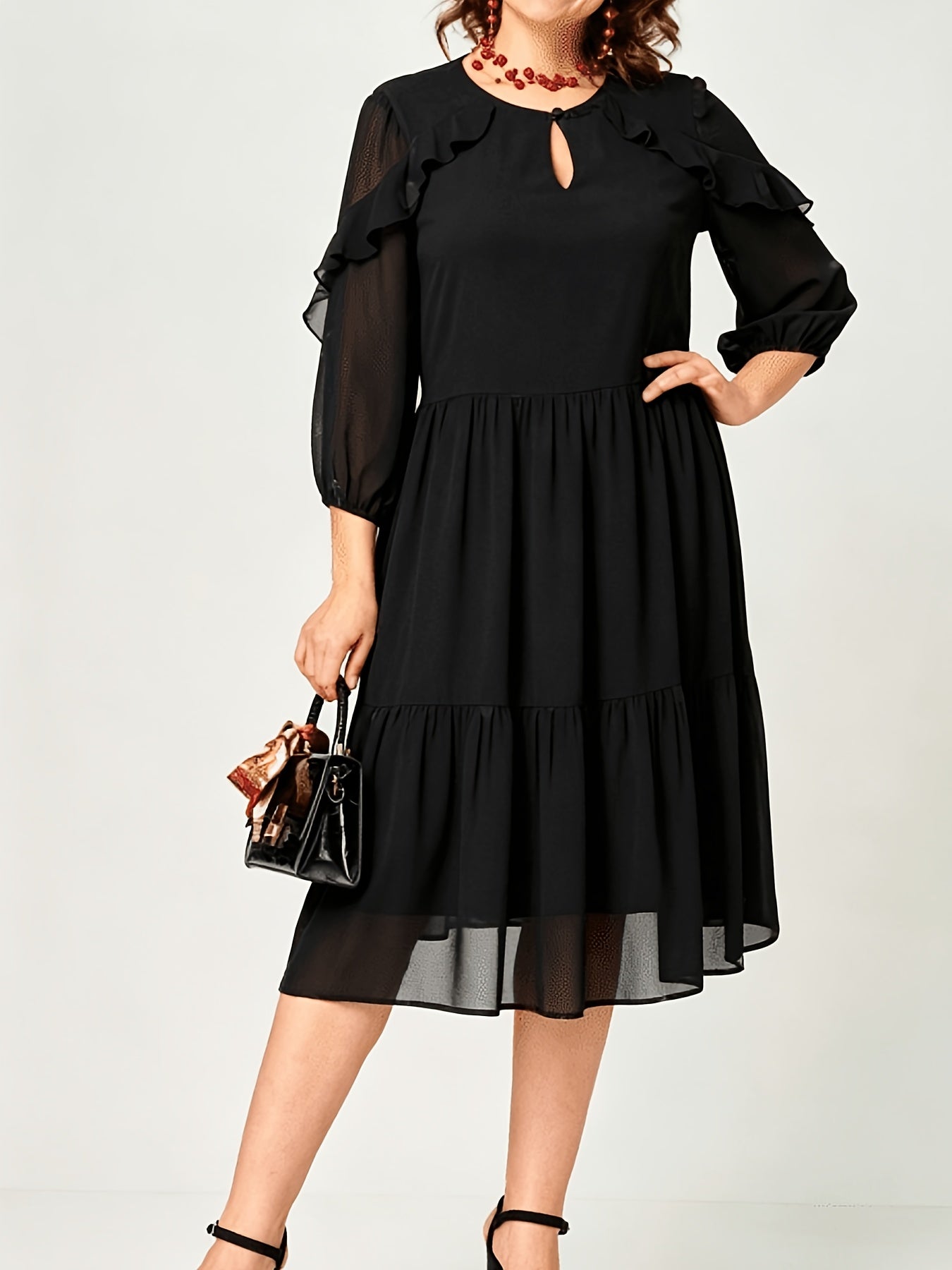 Helena | Elegant Printed Midi Dress