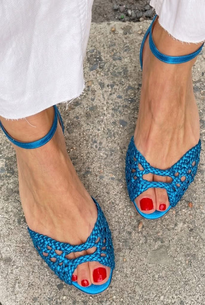 Isadora | Braided Gold Comfort Sandals