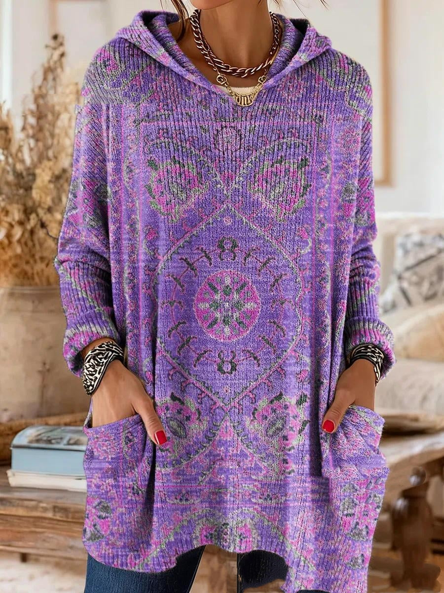 Alice | Retro Ethnic Print Hooded Tunic