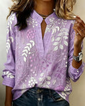 Lauren | Blouse Pastel Floral V-Neck