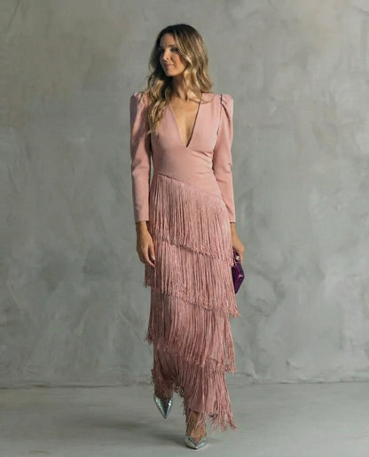 Clara | Elegant Fringe Dress