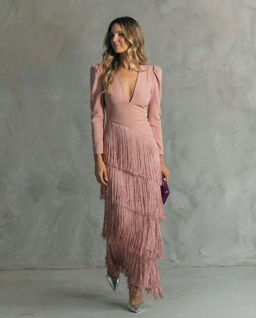 Clara | Elegant Fringe Dress