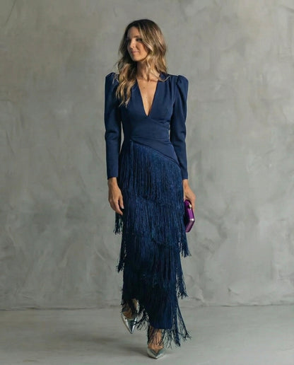 Clara | Elegant Fringe Dress