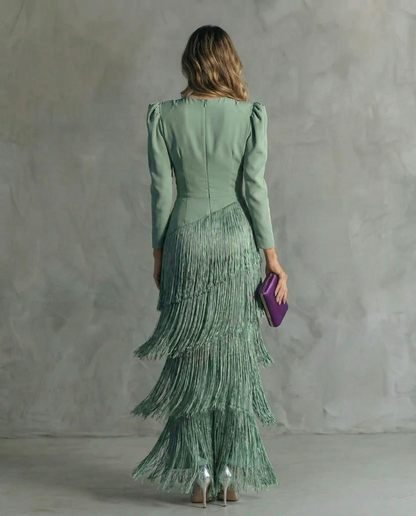 Clara | Elegant Fringe Dress