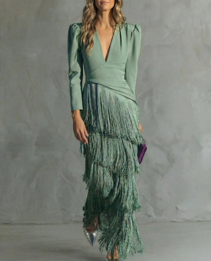 Clara | Elegant Fringe Dress