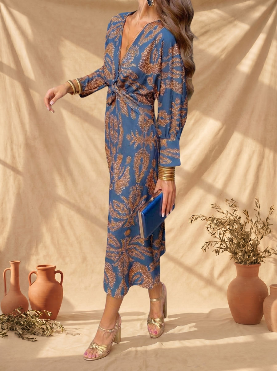 Celeste | Floral Elegance Midi Dress