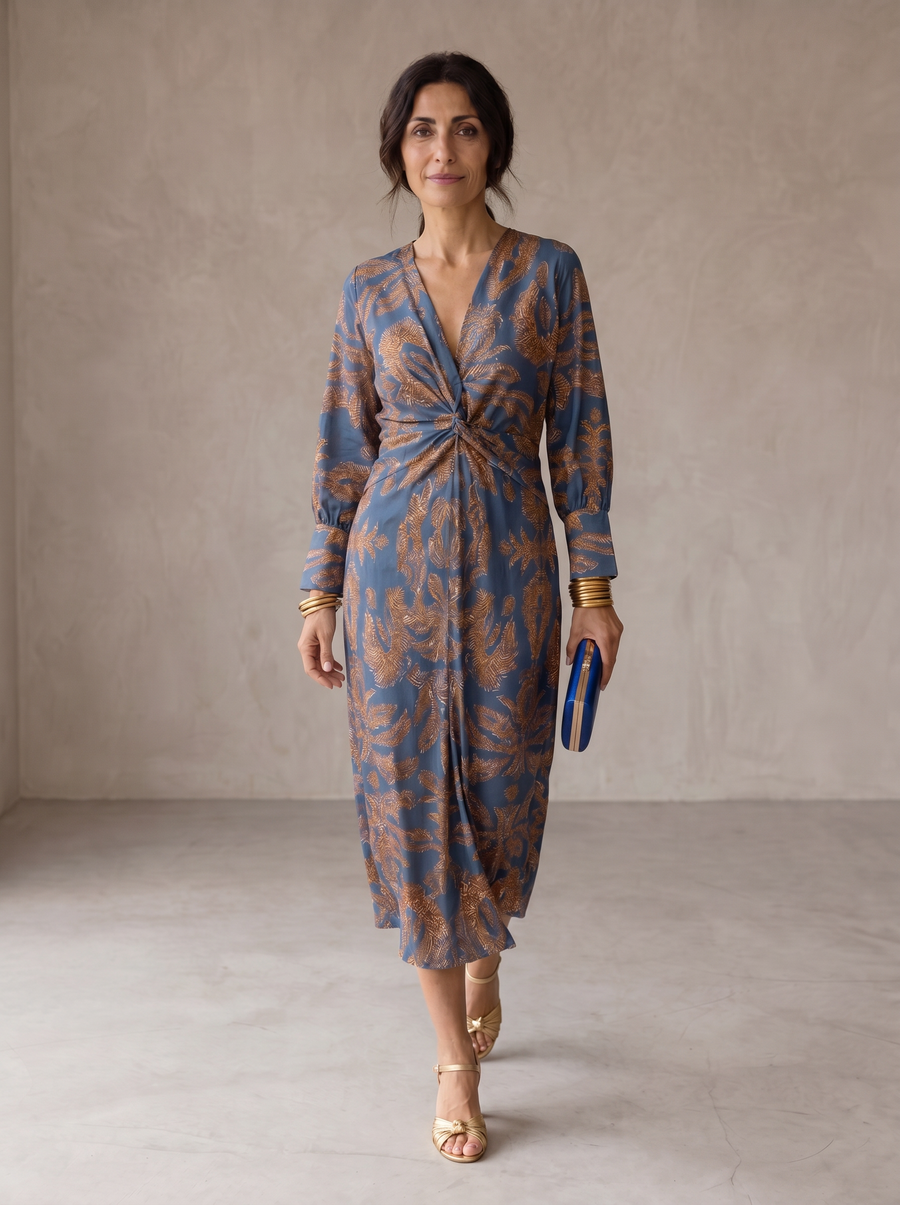 Celeste | Floral Elegance Midi Dress