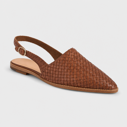 Caterina | Woven Slingback Loafers