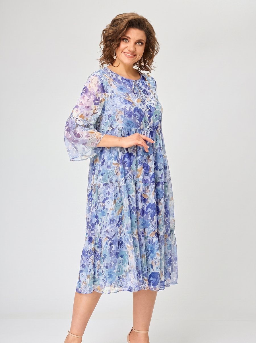 Camille | Printed Button-Up Tie Detail Dress