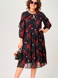 Helena | Elegant Printed Midi Dress