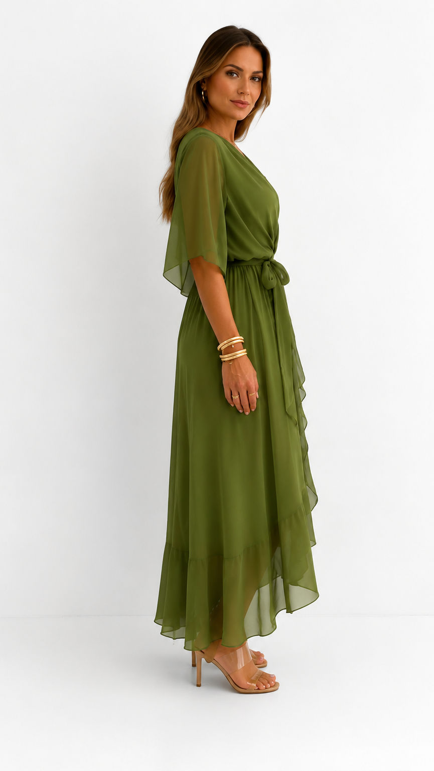 Isabelle | Chiffon Wrap Maxi Dress