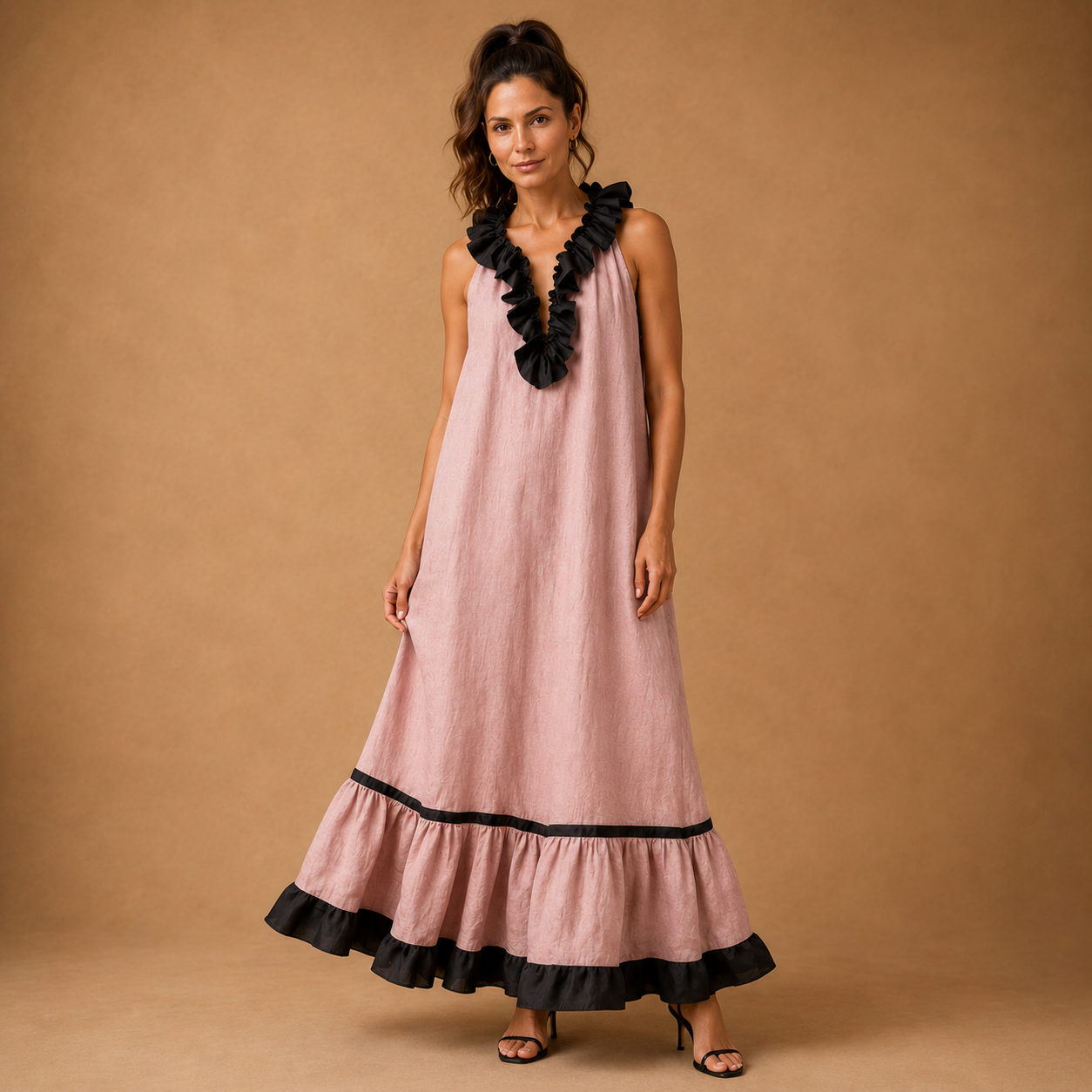 KENDALL | Elegant long dress with ruffles
