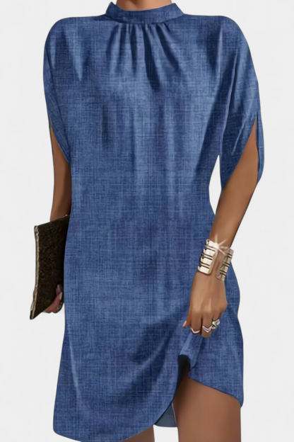 Ena | Timeless Round-Neck Midi Dress