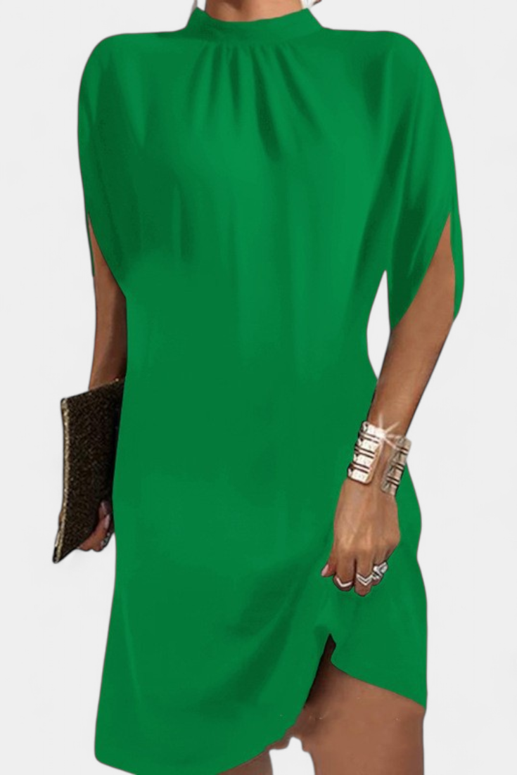 Ena | Timeless Round-Neck Midi Dress