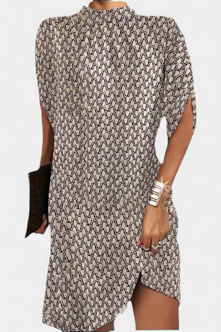 Ena | Timeless Round-Neck Midi Dress