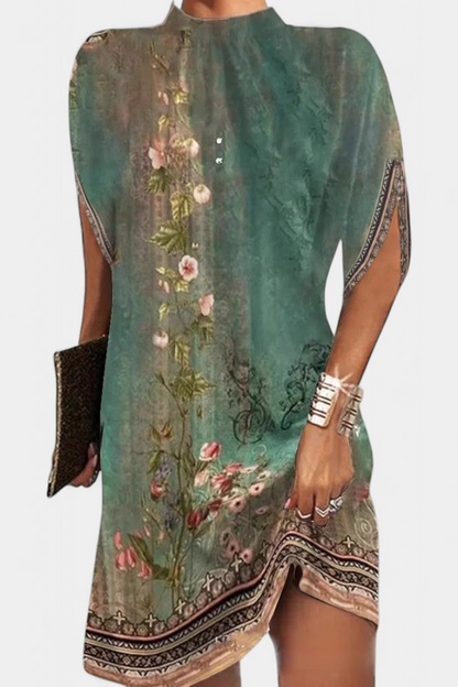 Ena | Timeless Round-Neck Midi Dress