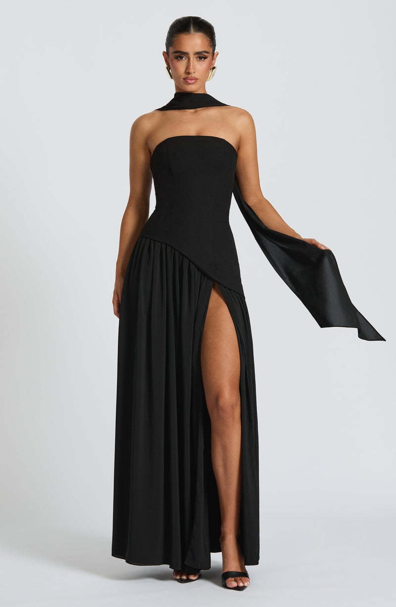 Lina | Strapless High-Slit Maxi Dress