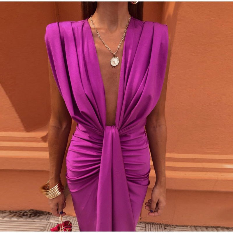 Isabelle | Deep V-Neck Occasion Dress