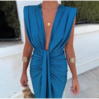 Isabelle | Deep V-Neck Occasion Dress