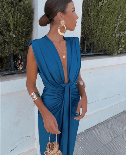 Isabelle | Deep V-Neck Occasion Dress