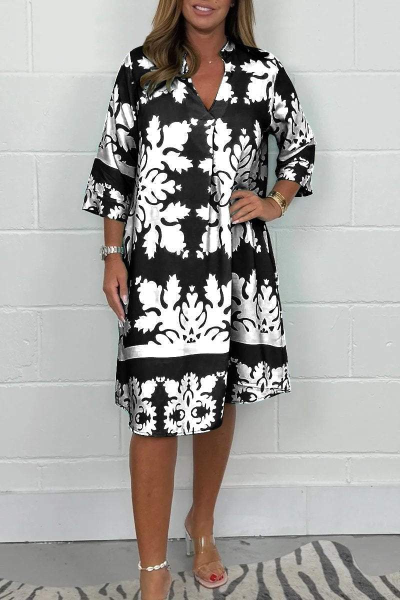 Sylvie | Elegant V-Neck Dress