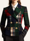 Flora | Plaid Double-Breasted Blazer