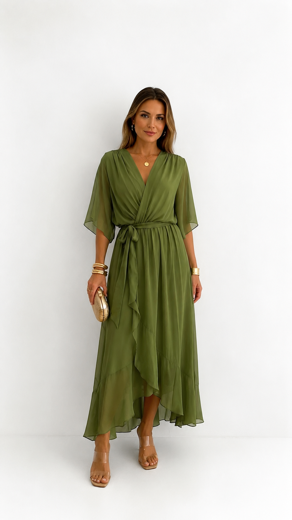 Isabelle | Chiffon Wrap Maxi Dress