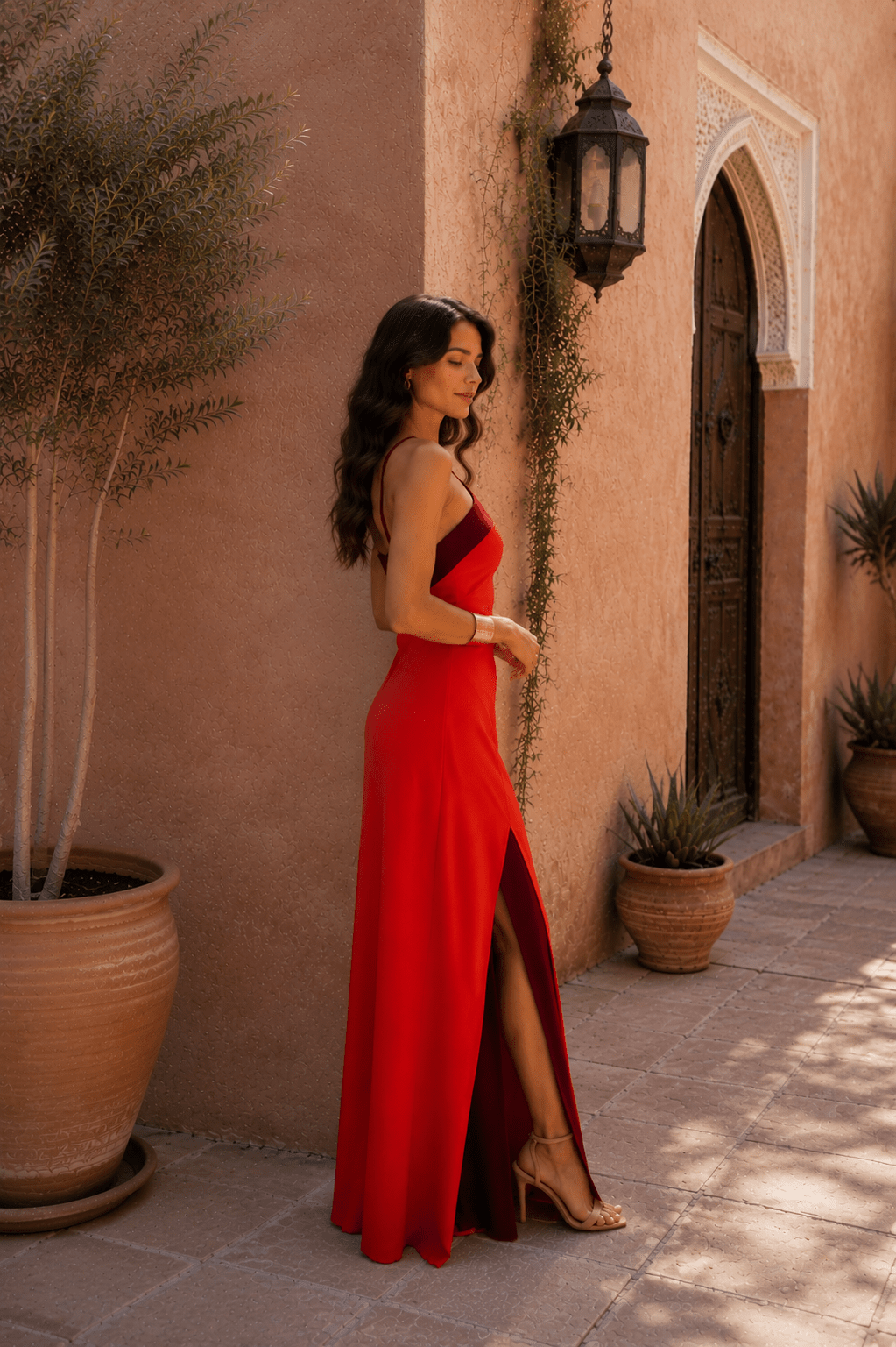 Halter Maxi Dress with Side Slit