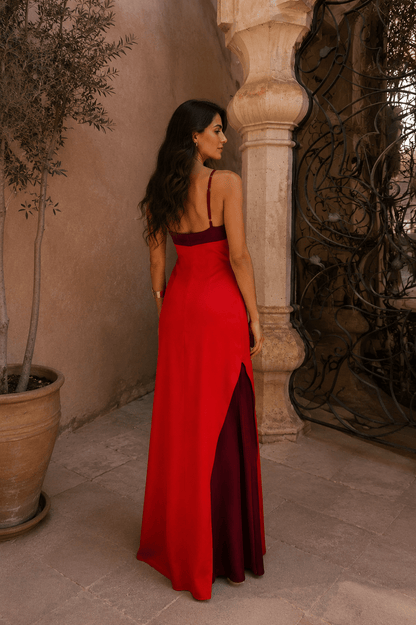 Halter Maxi Dress with Side Slit